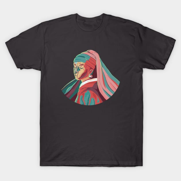 Girl with a pearl earring T-Shirt by Oreoballpandacat